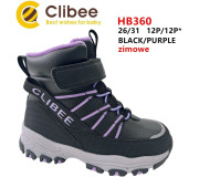 Ботинки детские Clibee HB360 black-purple 26-31