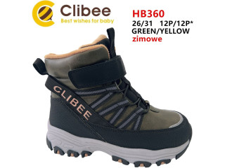 Ботинки детские Clibee HB360 green-yellow 26-31
