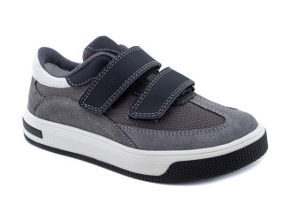 Кроссовки Ш-517 A серая кожа 29-40