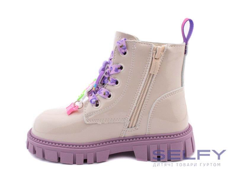 Ботинки детские Apawwa N753 beige-purple 26-31, Фото 3