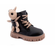 Ботинки детские Apawwa ND740 black-pink 26-31