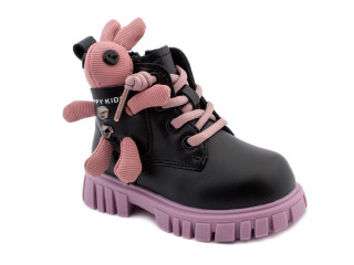 Ботинки детские Apawwa ND740 black-purple 26-31