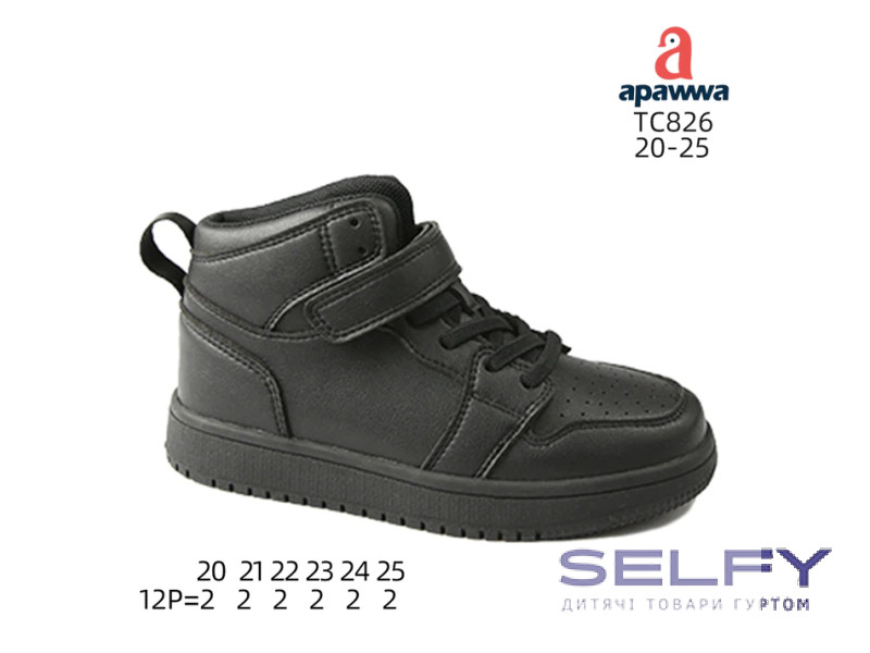 Хайтопи дитячі Apawwa TC826 black 20-25, Фото 1