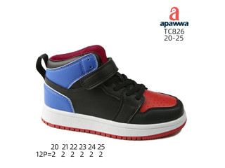 Хайтопы детские Apawwa TC826 black-red-blue 20-25