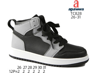 Хайтопы детские Apawwa TC828 black-grey 26-31