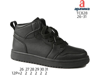 Хайтопы детские Apawwa TC828 black 26-31