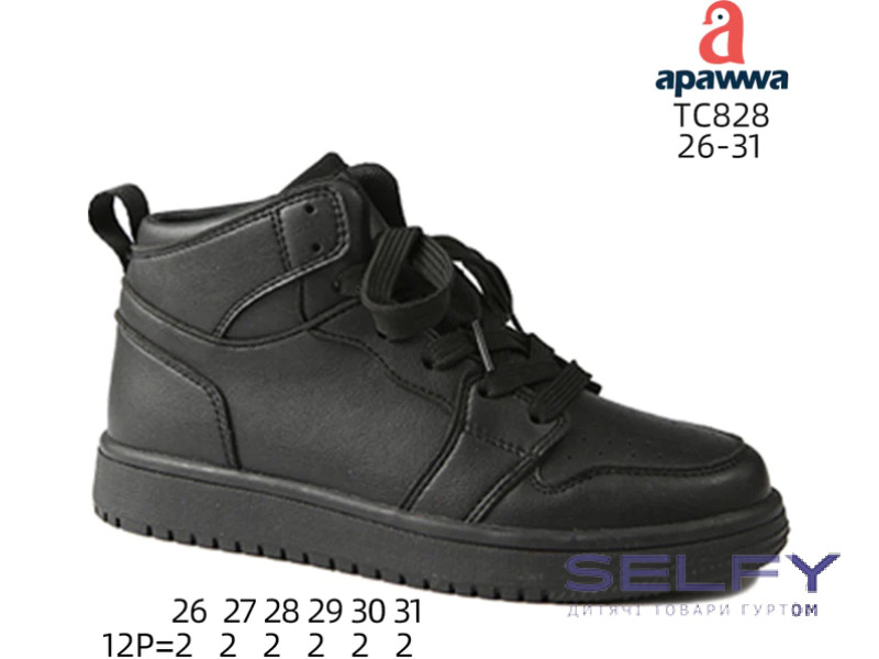 Хайтопи дитячі Apawwa TC828 black 26-31, Фото 1