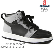 Хайтопи дитячі Apawwa TC829 black-grey 32-37