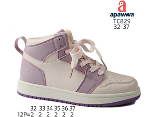 Хайтопы детские Apawwa TC829 pink-purple 32-37