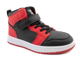 Хайтопы детские Apawwa TC832 black-red 32-37