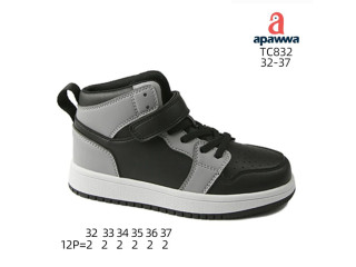 Хайтопи дитячі Apawwa TC832 black-grey 32-37