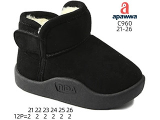 Уггі зимові Apawwa C960 black 21-26