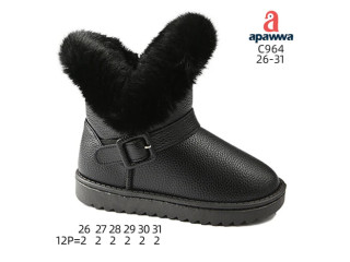 Уггі зимові Apawwa C964 black 26-31