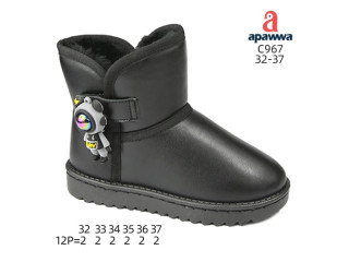 Уггі зимові Apawwa C967 black 32-37