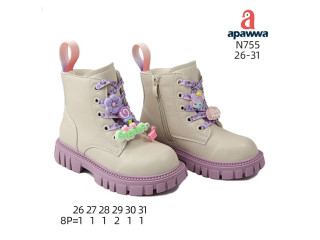 Ботинки детские Apawwa N755 beige-purple 26-31