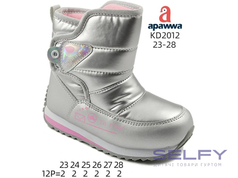 Дутики Apawwa KD2012 silver 23-28, Фото 1