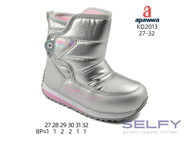 Дутики Apawwa KD2013 silver 27-32, Фото 1