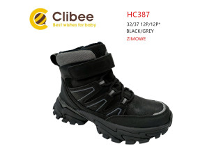 Ботинки детские Clibee HC387 black-grey 32-37