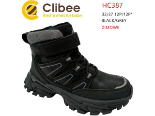 Ботинки детские Clibee HC387 black-grey 32-37