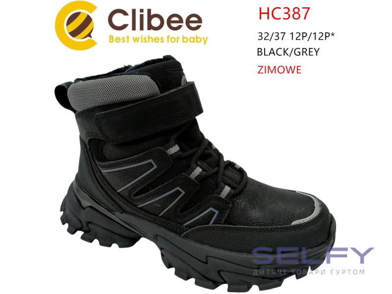 Черевики дитячі Clibee HC387 black-grey 32-37, Фото 1