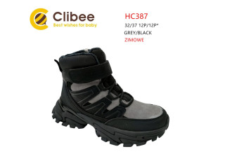 Ботинки детские Clibee HC387 grey-black 32-37
