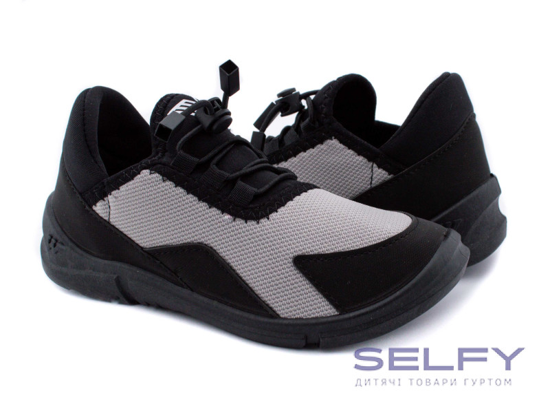 Кроссовки 01 26-31 черно-серые удвоенные 28 и 29р, Фото 1