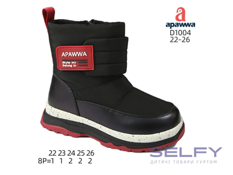Дутики Apawwa D1004 black 22-26, Фото 1