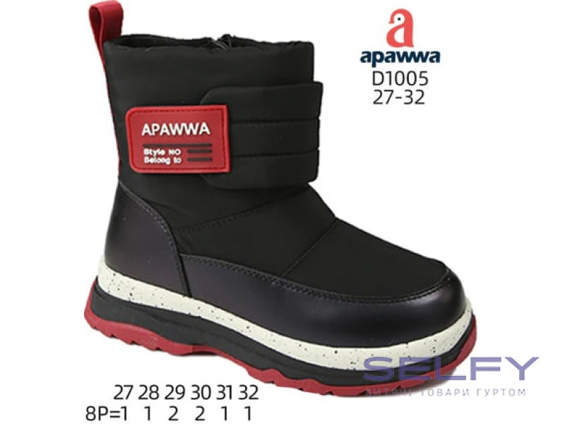 Дутики Apawwa D1005 black 27-32, Фото 1