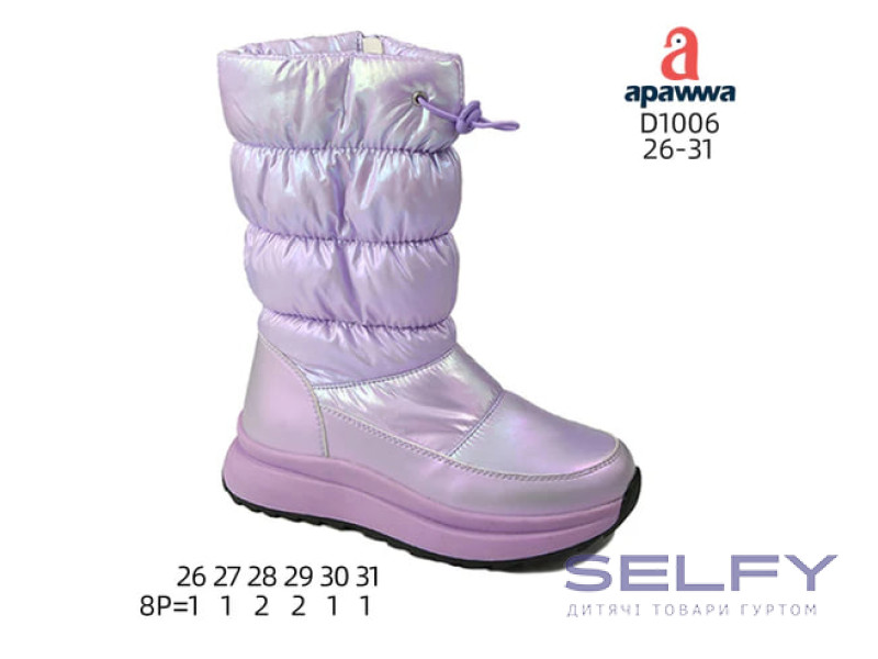 Дутики Apawwa D1006 purple 26-31, Фото 1