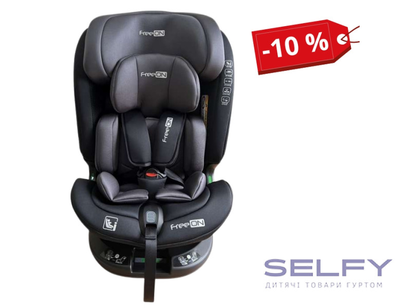 Автокрісло FreeON Epic, поворотність 360°, iSize 40-150 см, dark grey, Фото 1
