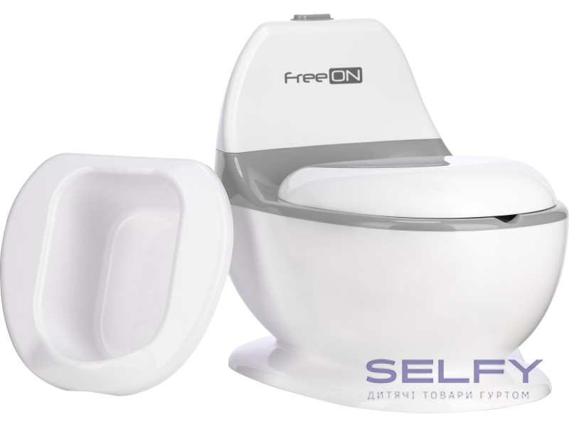 Дитячий горщик FreeON зі звуком змиву, white, Фото 1