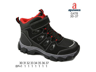 Черевики зимові Apawwa G478 black-red 30-37