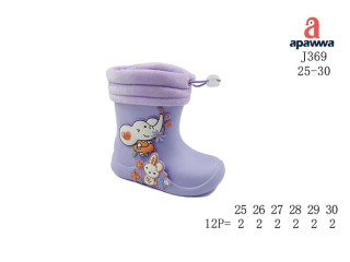 Гумові чоботи дитячі Apawwa J369 purple 25-30