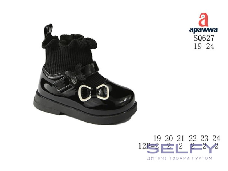 Туфлі демі дитячі Apawwa SQ627 black 19-24, Фото 1