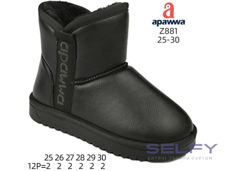 Уггі зимові Apawwa Z881 black 25-30, Фото 1