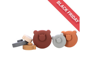 Силіконовий сортер FreeON Вежа ведмідь, brown