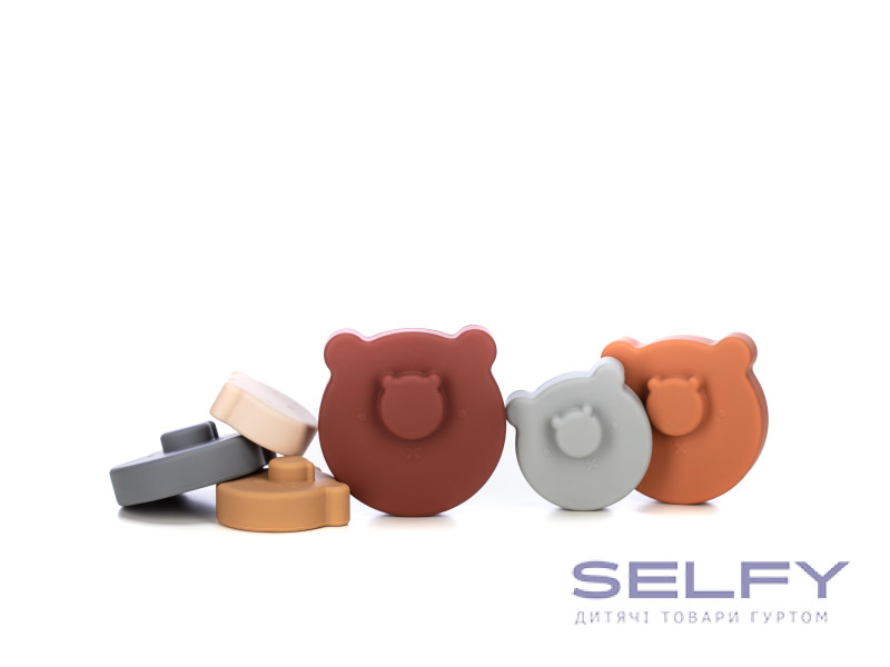 Силиконовый сортер FreeON Башня медведь, brown, Фото 1