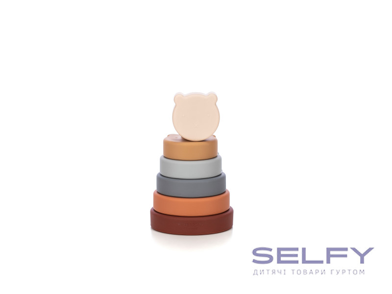 Силиконовый сортер FreeON Башня медведь, brown, Фото 3