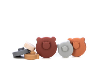 Силиконовый сортер FreeON Башня медведь, brown