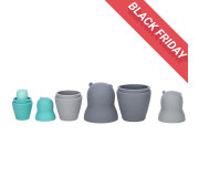 Силіконовий сортер FreeON ведмедики, grey - mint