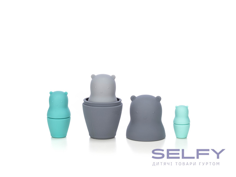 Силиконовый сортер FreeON мишки, grey - mint, Фото 4