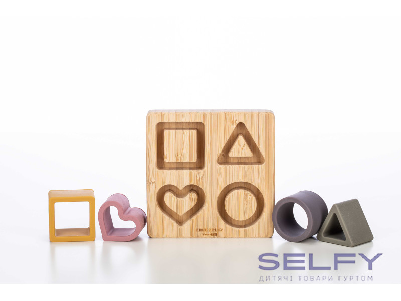 Силіконовий сортер на дерев`яному підносі FreeON, pink, Фото 6