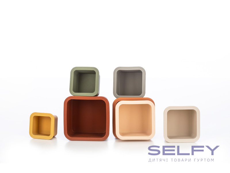 Силиконовый сортер FreeON Башня квадрат, multicolour, Фото 1