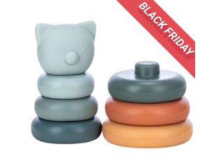 Силіконовий сортер FreeON Вежа ведмедик, multicolour