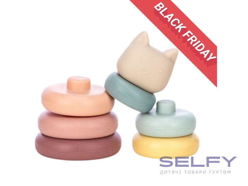 Силіконовий сортер FreeON Вежа Kitty, multicolour, Фото 1