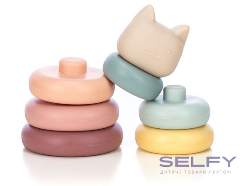 Силиконовый сортер FreeON Башня Kitty, multicolour, Фото 1