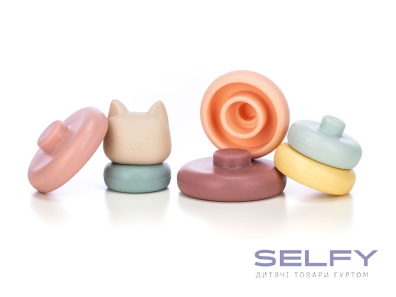 Силиконовый сортер FreeON Башня Kitty, multicolour, Фото 4