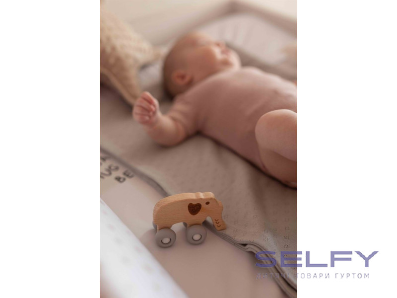 Деревянная игрушка FreeON слоник на силиконовых колесах, Фото 4