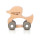 Дерев`яна іграшка FreeON качка на силіконових колесах