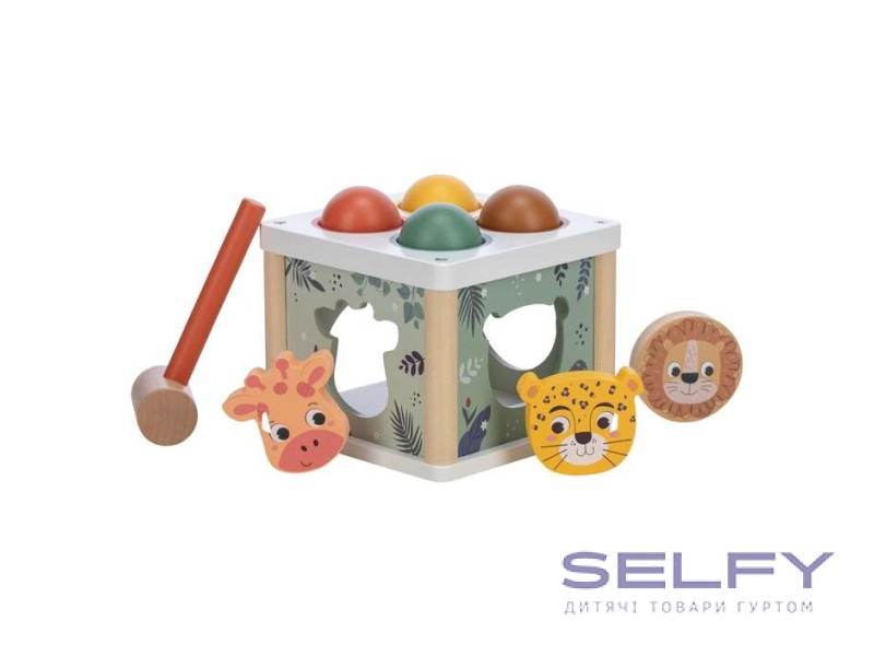 Деревянный сортер для мячей FreeON домик, Фото 1